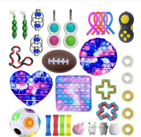 Cross Border Explosion Of Colorful Anti Rat Decompression Toy Set Children Adult Bubble Music Decompression Toy Set - Krosscanada
