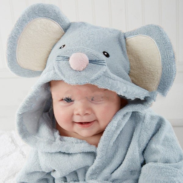 Cute Baby Zoo Bathrobe Hooded Bath Towel - Krosscanada