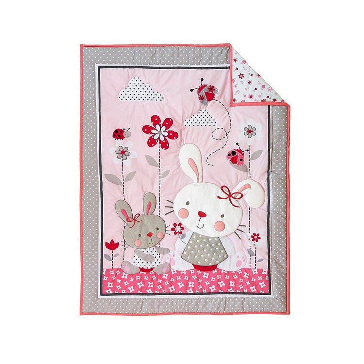Cute flower - shaped baby embroidered quilt - Krosscanada