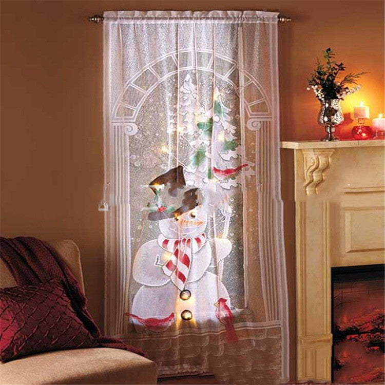 Merry Christmas Santa Claus Snowman Deer Christmas Present Christmas Curtains Vertical Blackout Curtains Living Room Bedroom - KKscollecation