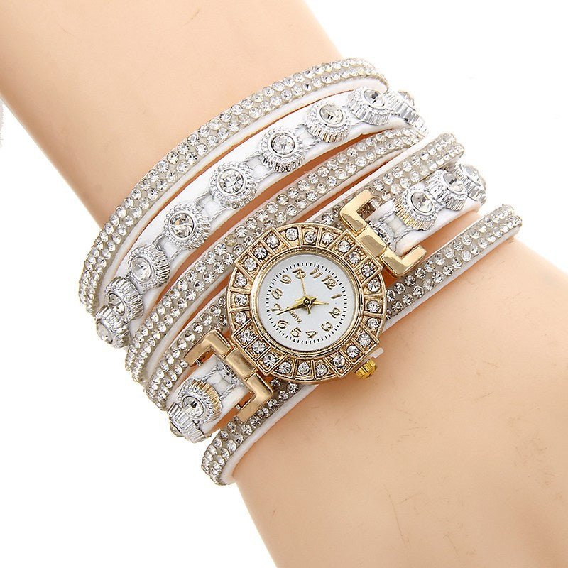 Diamond Ladies Wrap Quartz Bracelet Watch - Krosscanada