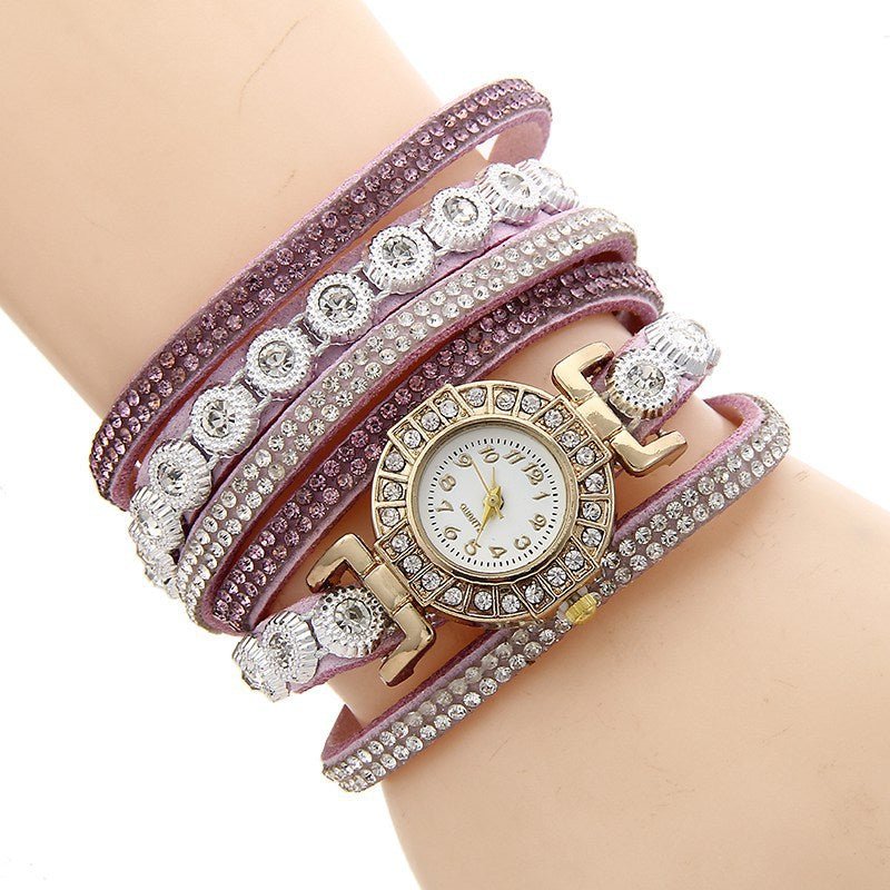 Diamond Ladies Wrap Quartz Bracelet Watch - Krosscanada