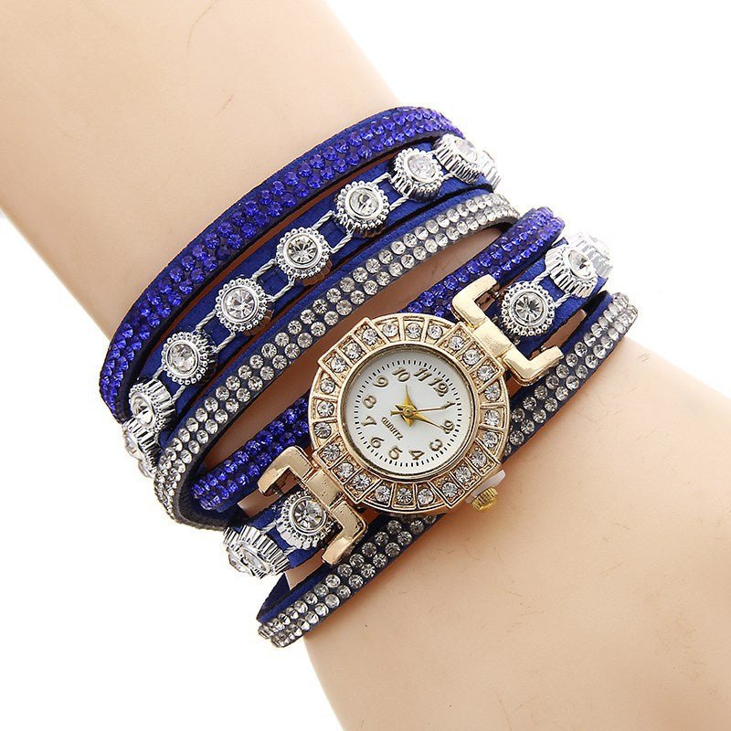 Diamond Ladies Wrap Quartz Bracelet Watch - Krosscanada