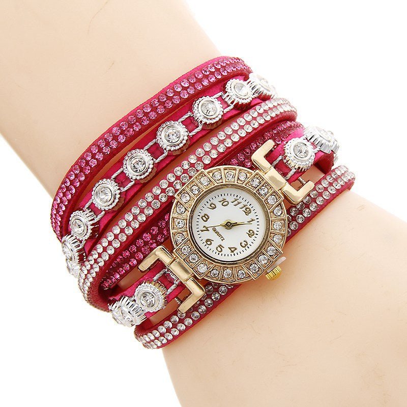 Diamond Ladies Wrap Quartz Bracelet Watch - Krosscanada