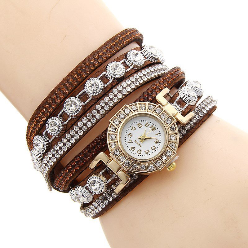 Diamond Ladies Wrap Quartz Bracelet Watch - Krosscanada