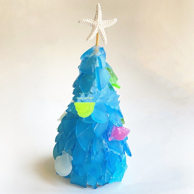 DIY Christmas Decoration Blue Christmas Tree Glass Creative Unique Decoration - Krosscanada