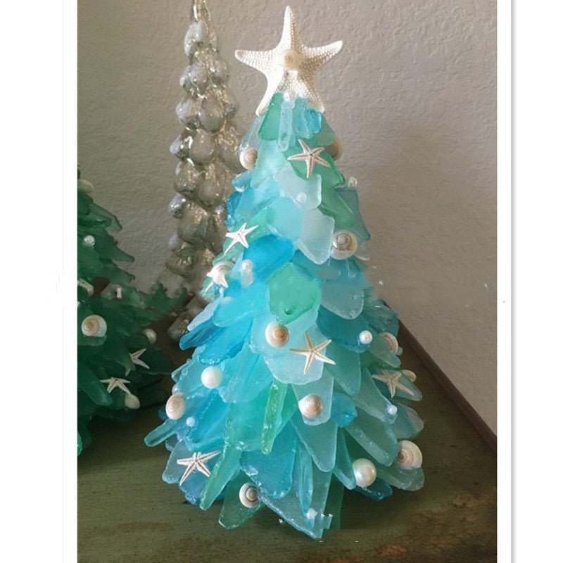 DIY Christmas Decoration Blue Christmas Tree Glass Creative Unique Decoration - Krosscanada