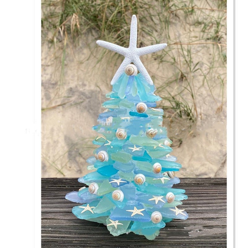DIY Christmas Decoration Blue Christmas Tree Glass Creative Unique Decoration - Krosscanada