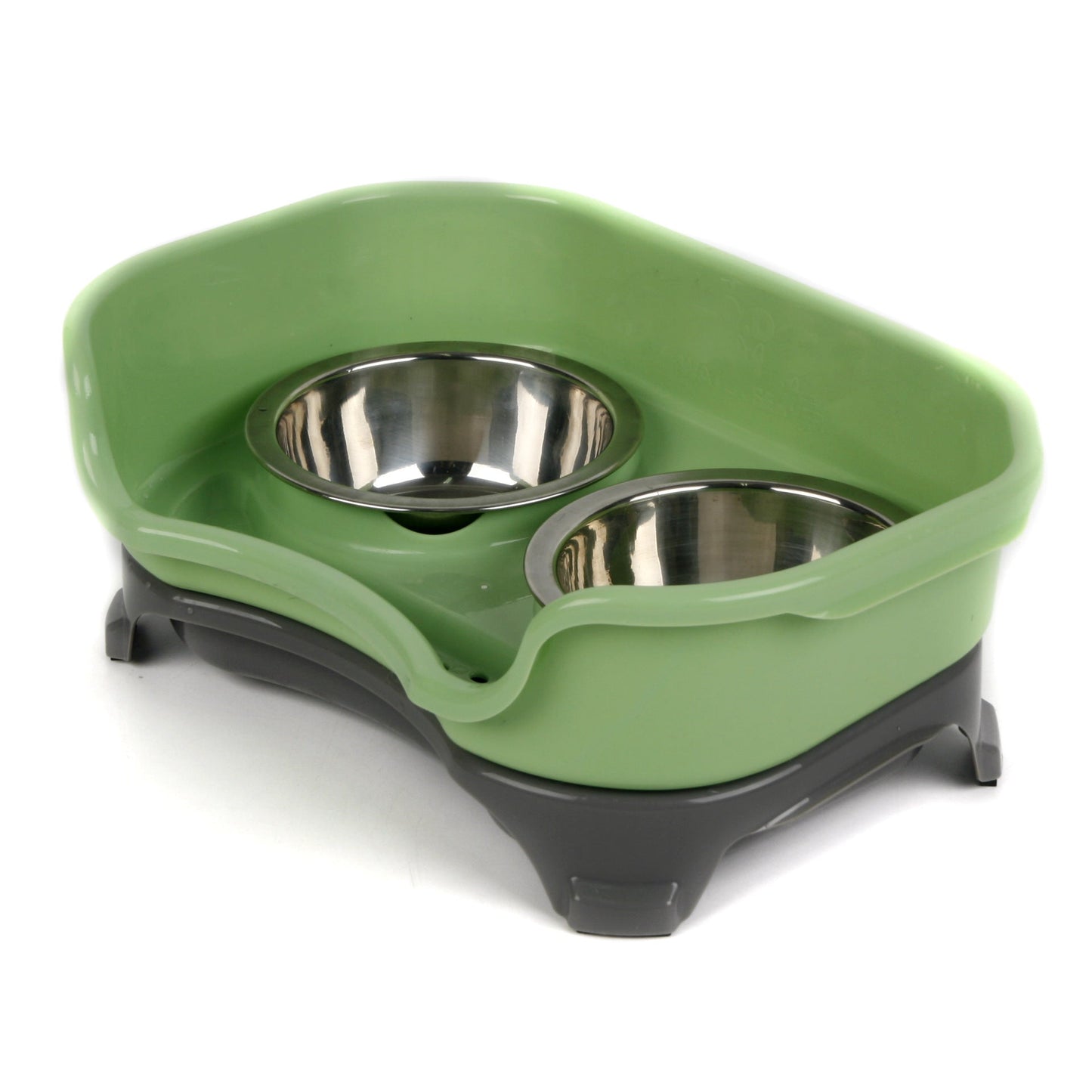 Dog bowl cat bowl pet cat double basin splash - proof neat dog cat rice bowl food bowl stainless steel bowl - Krosscanada