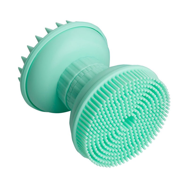 Double - Sided Shower Brush Silicone Shower Shampoo Brush - Krosscanada