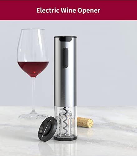Electric Wine Opener, Automatic Electric Wine Bottle Corkscrew Opener With Foil Cutter, 5 In One Gift Box Rechargeable - Krosscanada