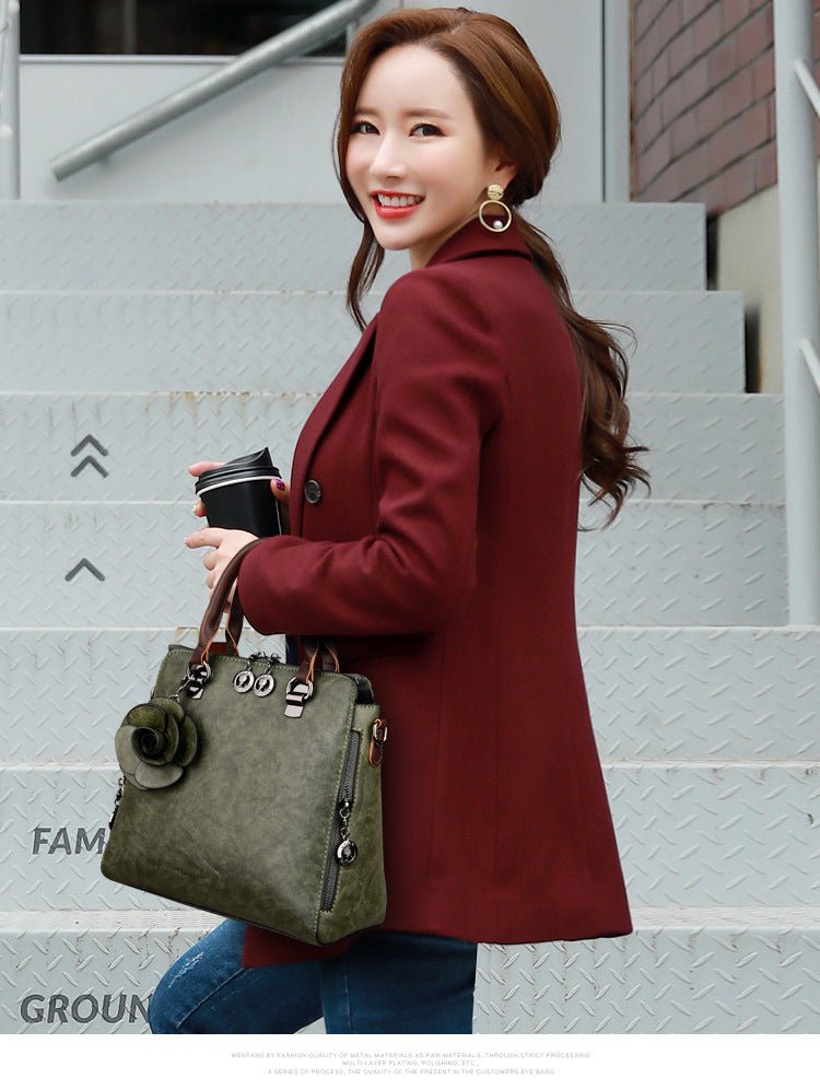 Elegant Real Leather Handbag - Krosscanada