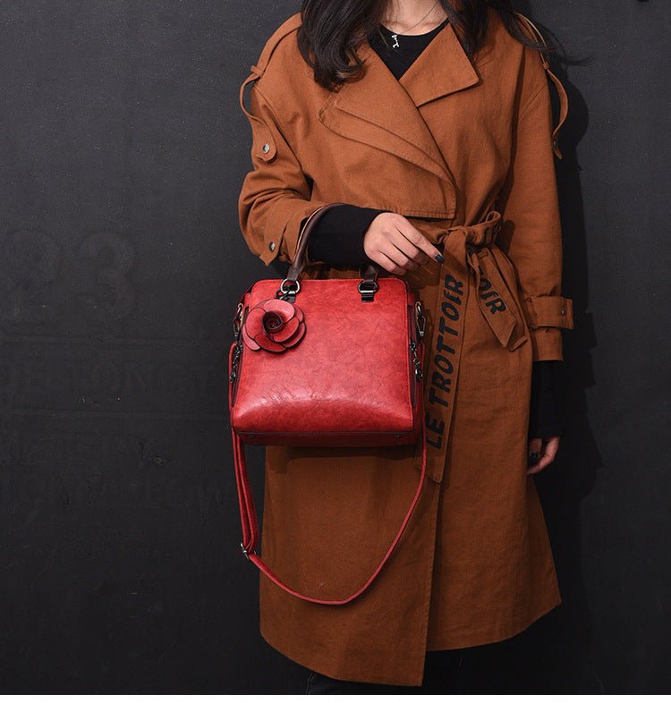 Elegant Real Leather Handbag - Krosscanada