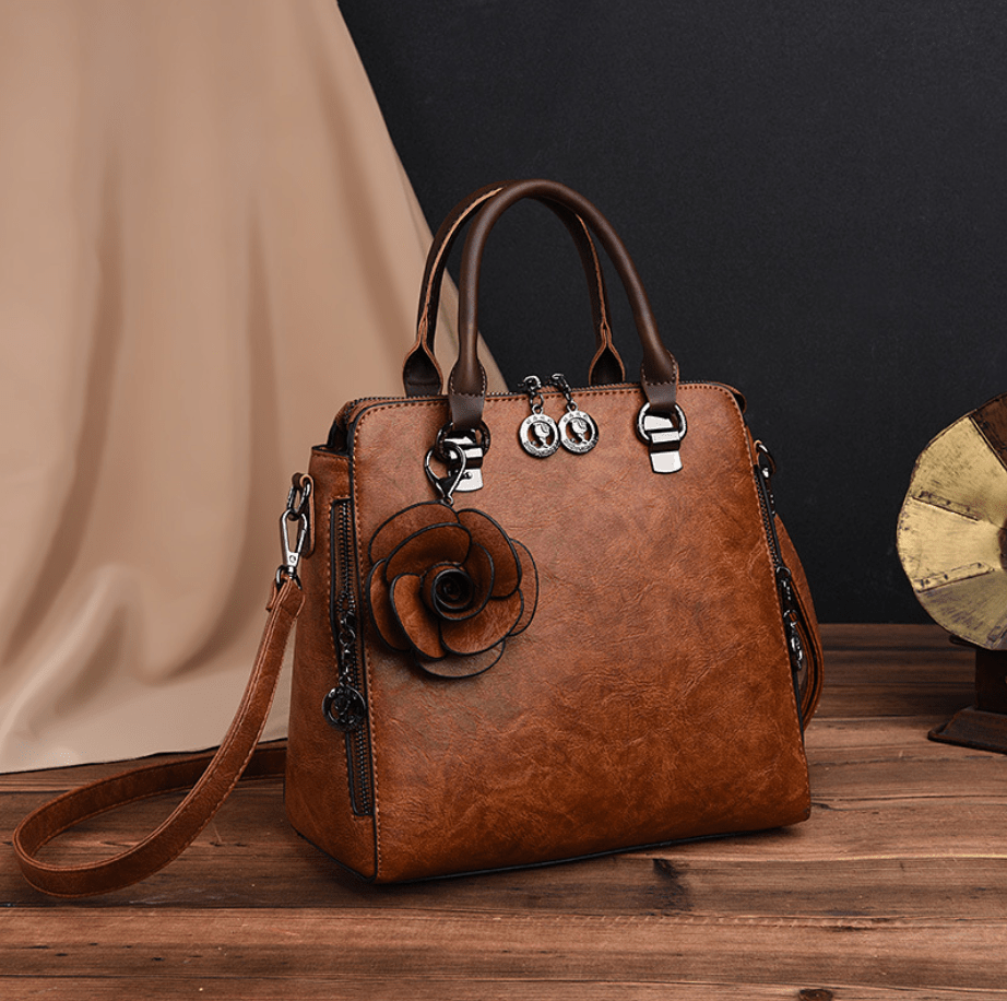 Elegant Real Leather Handbag - Krosscanada