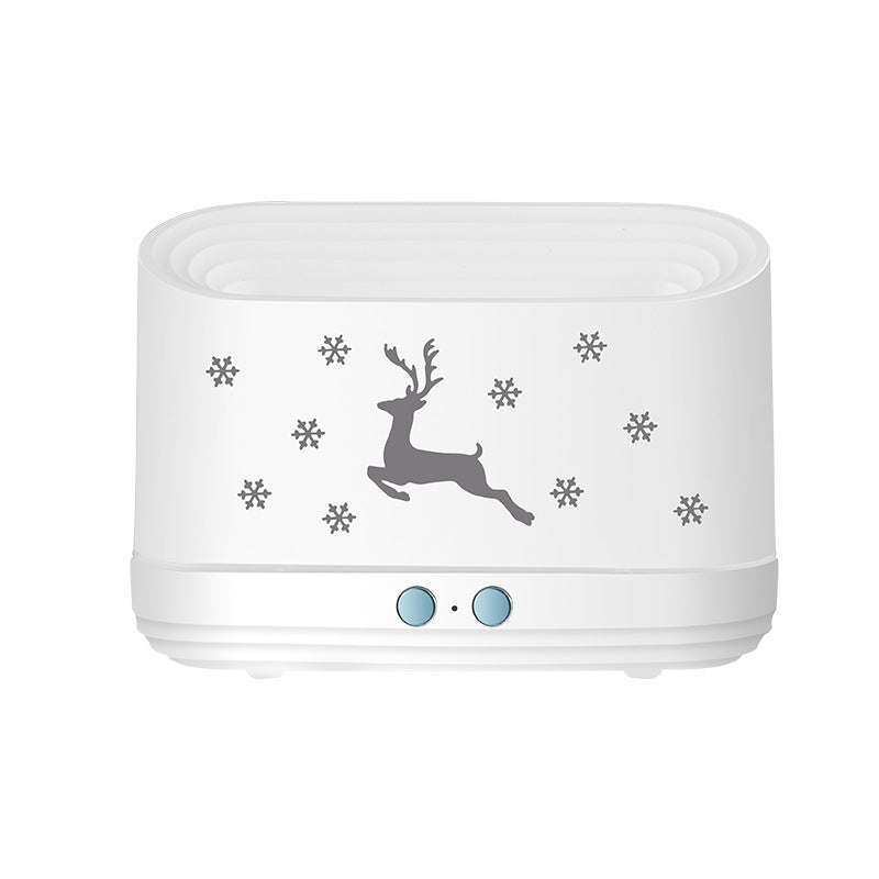 Elk Flame Humidifier Diffuser Mute Household Atmosphere Lamp Christmas Home Decorations - Krosscanada