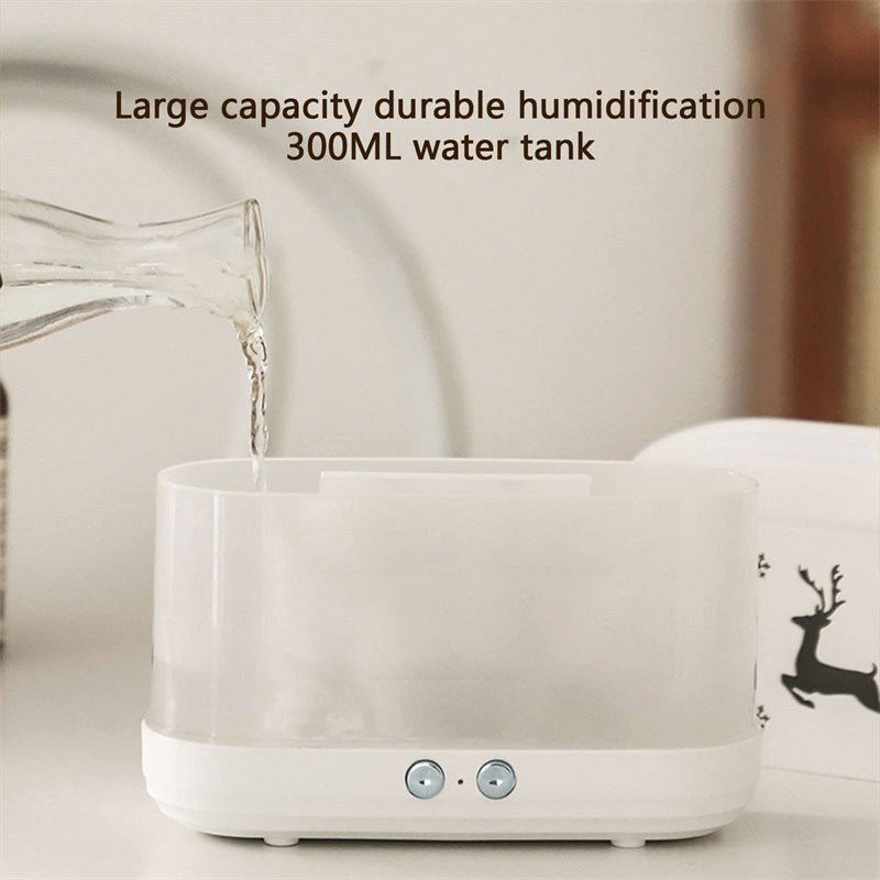 Elk Flame Humidifier Diffuser Mute Household Atmosphere Lamp Christmas Home Decorations - Krosscanada