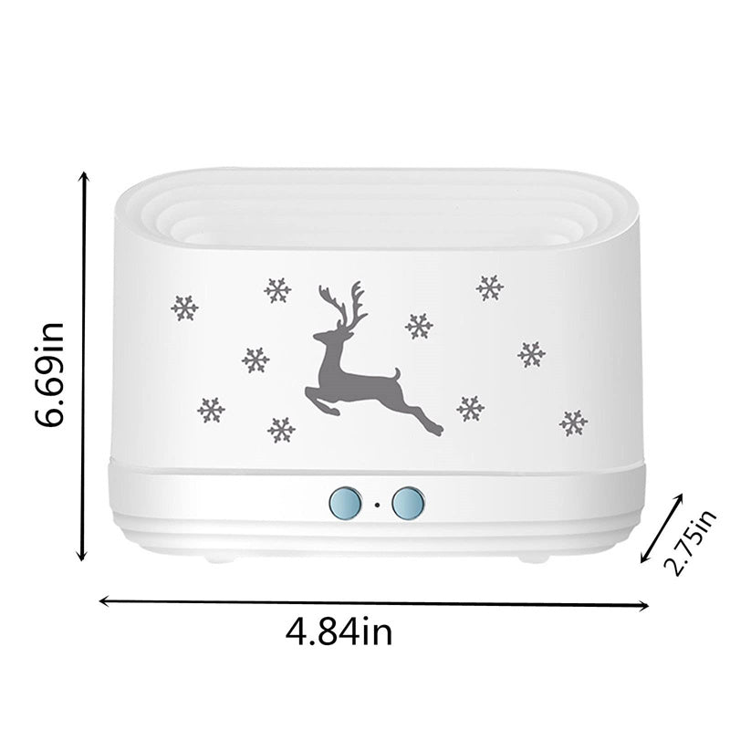Elk Flame Humidifier Diffuser Mute Household Atmosphere Lamp Christmas Home Decorations - Krosscanada