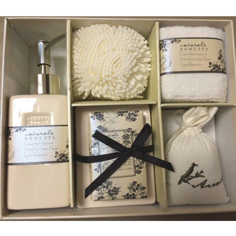 European and American bathrooms suit, bathing suit, pottery and bathroom, five pieces of bathroom accessories bath gift box wholesale - Krosscanada