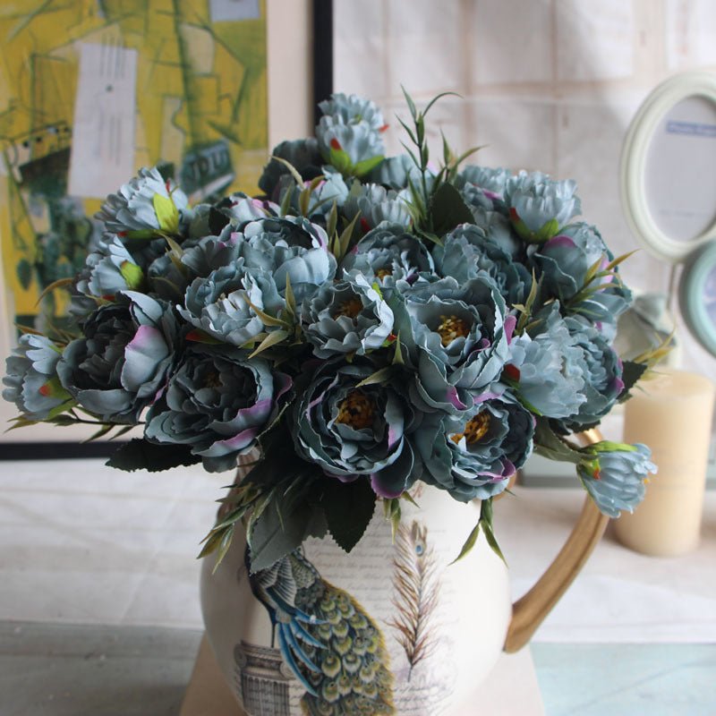 European - style Mini Peony And Peony Five - color Artificial Flower Artificial Flower Silk Flower Artificial Flower Set - Krosscanada