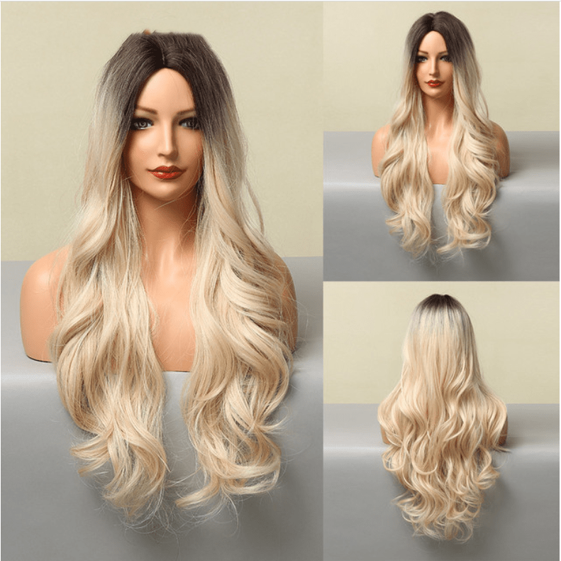 Fashion Gold Brown Black Wig - Krosscanada