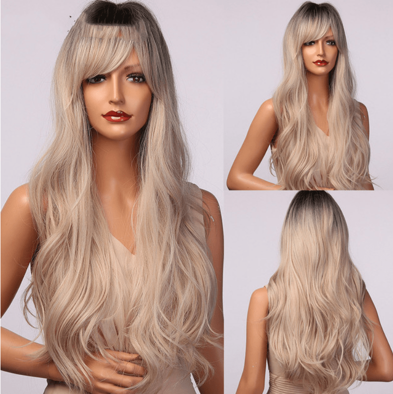 Fashion Gold Brown Black Wig - Krosscanada