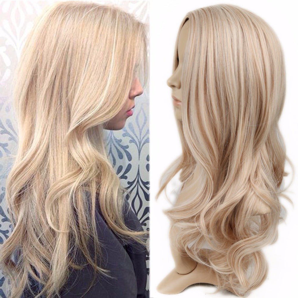 Fashion mid - length curly hair dyed wig - Krosscanada