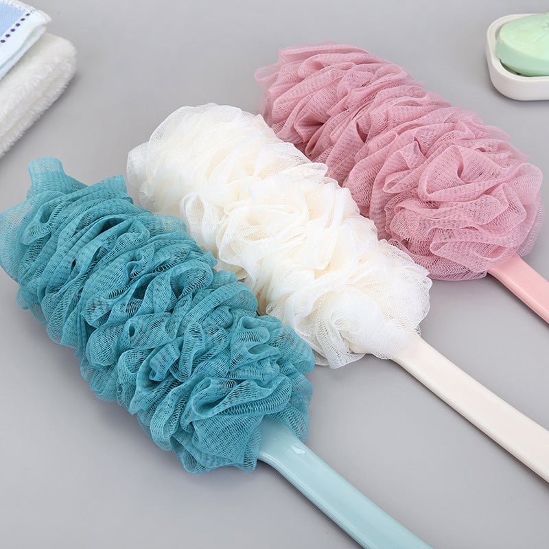 Fashion New Long Handle Hanging Soft Mesh Back Body Bath Shower Scrubber Brush Sponge For Bathroom Shower Brush New Arrival - Krosscanada