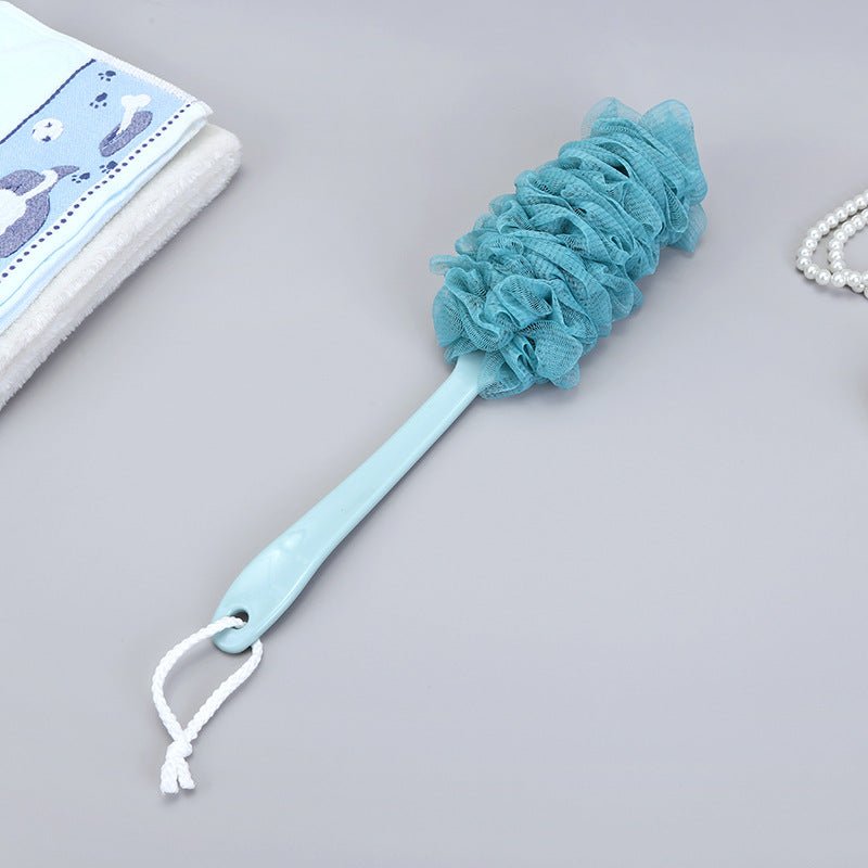 Fashion New Long Handle Hanging Soft Mesh Back Body Bath Shower Scrubber Brush Sponge For Bathroom Shower Brush New Arrival - Krosscanada