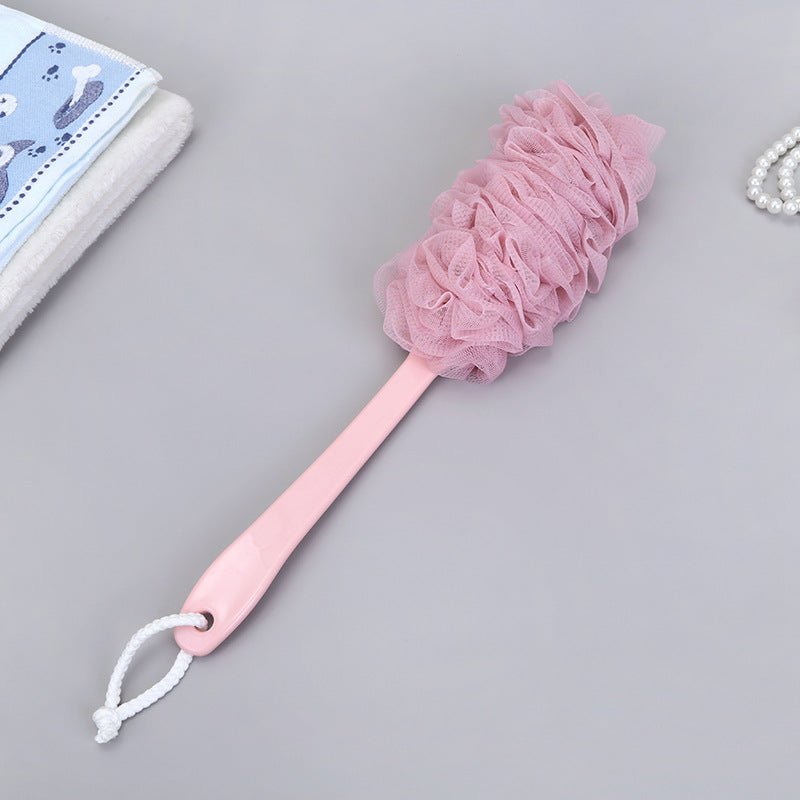 Fashion New Long Handle Hanging Soft Mesh Back Body Bath Shower Scrubber Brush Sponge For Bathroom Shower Brush New Arrival - Krosscanada