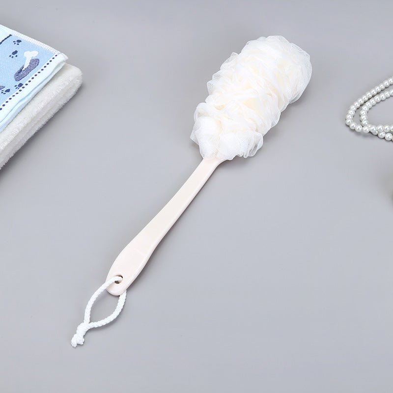 Fashion New Long Handle Hanging Soft Mesh Back Body Bath Shower Scrubber Brush Sponge For Bathroom Shower Brush New Arrival - Krosscanada