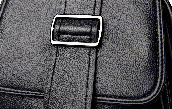 Fashion Soft Leather Backpack Belt Decoration Casual Bag - Krosscanada