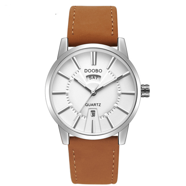 Fashion trend men's calendar waterproof belt watch - Krosscanada