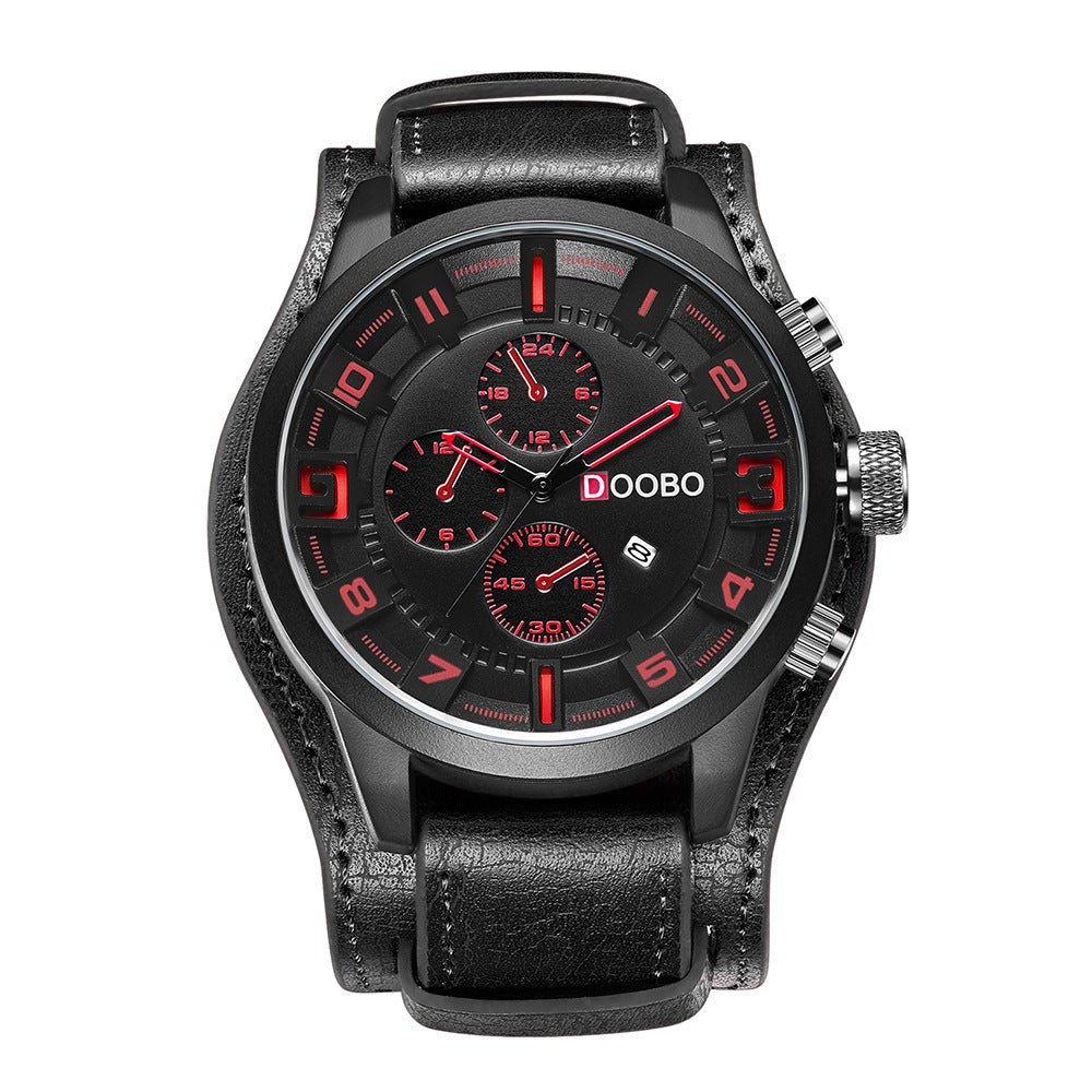 Fashion trend men's calendar waterproof belt watch - Krosscanada