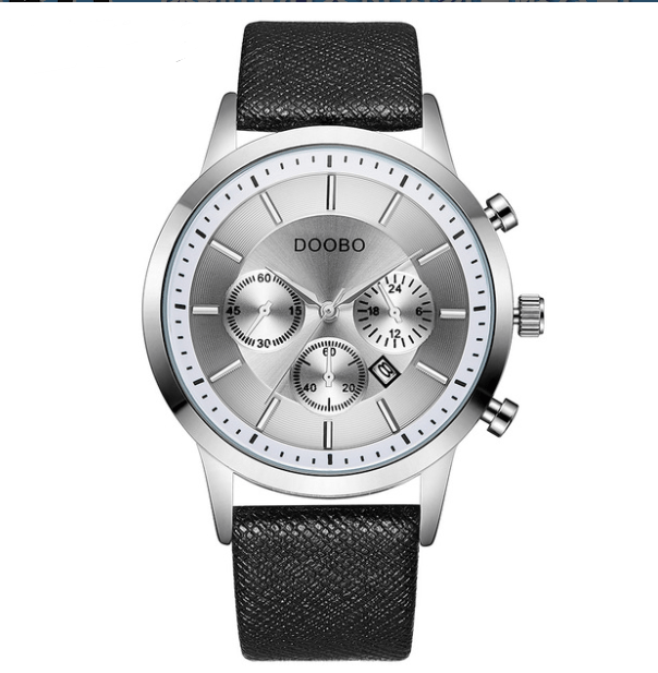 Fashion trend men's calendar waterproof belt watch - Krosscanada