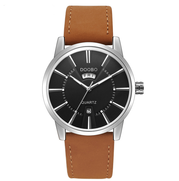 Fashion trend men's calendar waterproof belt watch - Krosscanada