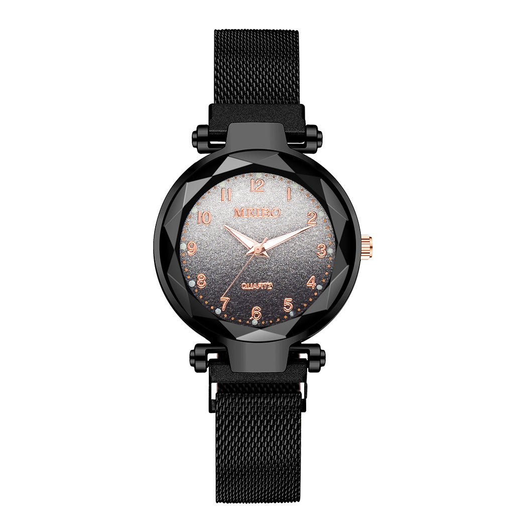 Fashion Watch Starry Sky Dial Watch Classic Ladies Magnet Buckle Quartz Watch Drop Shipping - Krosscanada