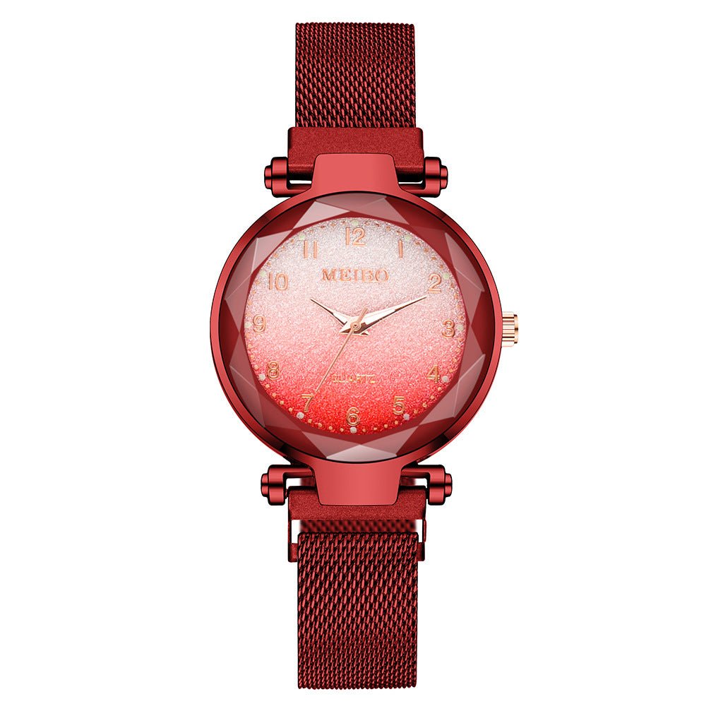 Fashion Watch Starry Sky Dial Watch Classic Ladies Magnet Buckle Quartz Watch Drop Shipping - Krosscanada