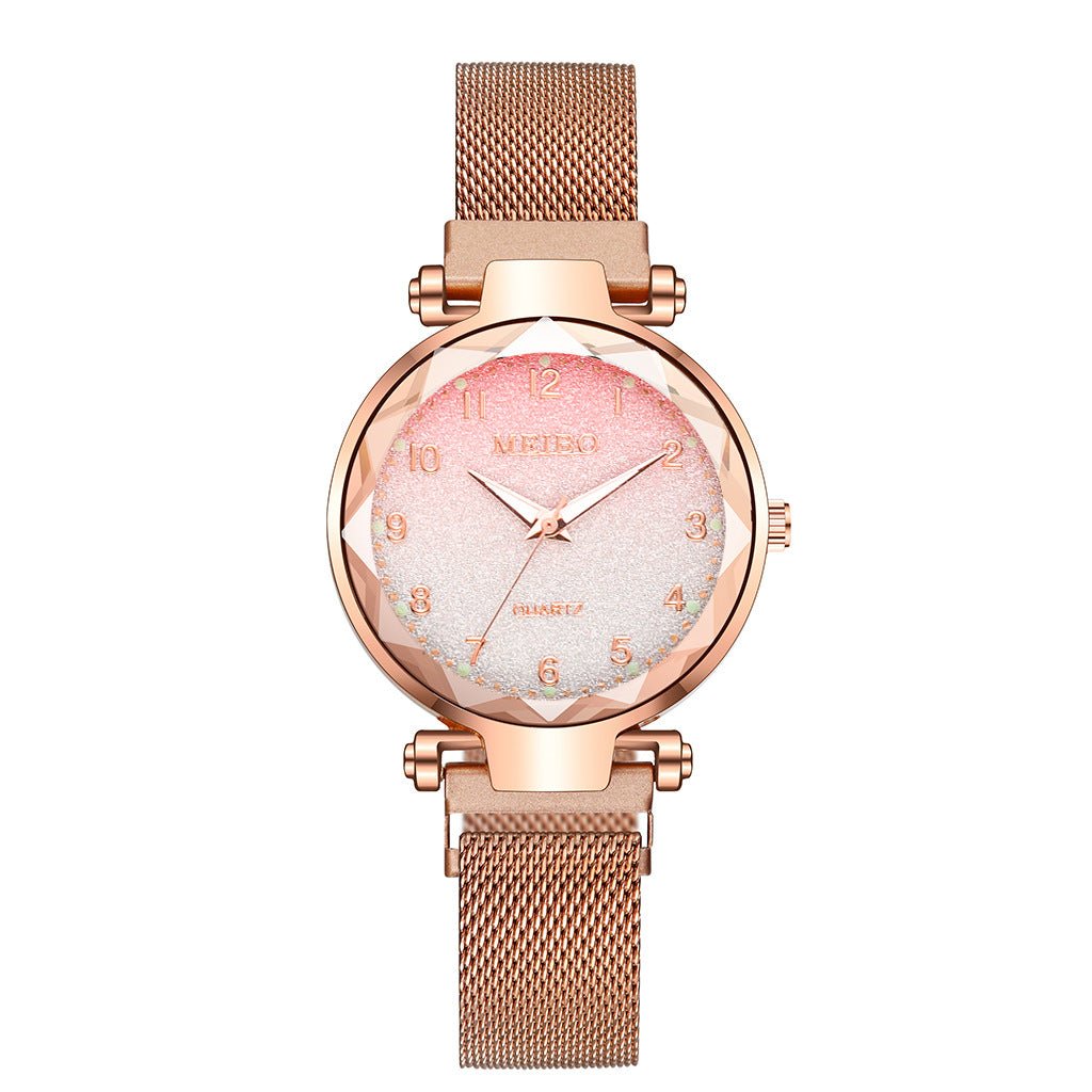 Fashion Watch Starry Sky Dial Watch Classic Ladies Magnet Buckle Quartz Watch Drop Shipping - Krosscanada