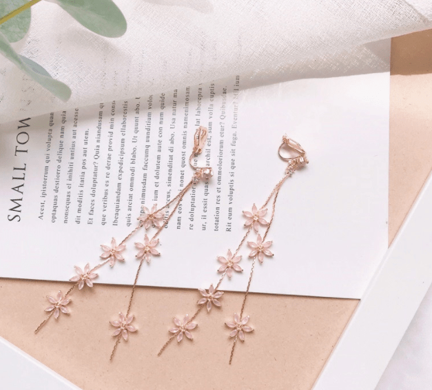 Flower Tassel Earrings - Krosscanada