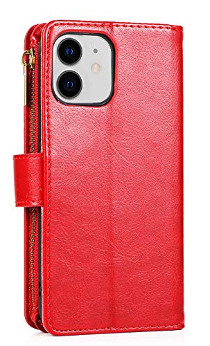 FLYEE Case Compatible with iPhone 12 Pro Max(6.7 inch,2020 Release),Wallet Case for Women and Girls with Card Holder,Detachable 2in1 Case Premium Leather Zipper Flip Case with Wrist Strap - Black - Krosscanada