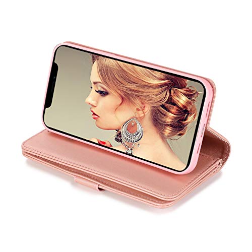 FLYEE Case Compatible with iPhone 12 Pro Max(6.7 inch,2020 Release),Wallet Case for Women and Girls with Card Holder,Detachable 2in1 Case Premium Leather Zipper Flip Case with Wrist Strap - Black - Krosscanada