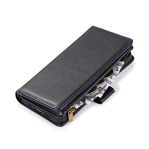 FLYEE Case Compatible with iPhone 12 Pro Max(6.7 inch,2020 Release),Wallet Case for Women and Girls with Card Holder,Detachable 2in1 Case Premium Leather Zipper Flip Case with Wrist Strap - Black - Krosscanada