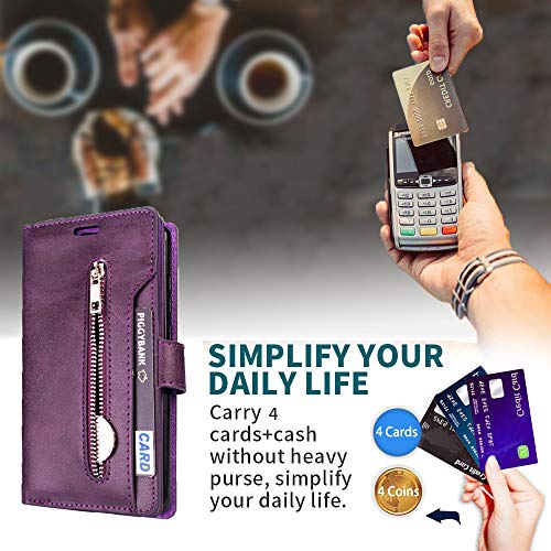 FLYEE Case Compatible with iPhone 12 Pro Max(6.7 inch,2020 Release),Wallet Case for Women and Girls with Card Holder,Detachable 2in1 Case Premium Leather Zipper Flip Case with Wrist Strap - Black - Krosscanada