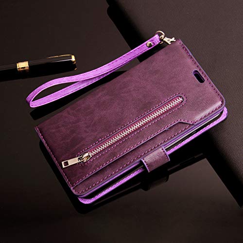 FLYEE Case Compatible with iPhone 12 Pro Max(6.7 inch,2020 Release),Wallet Case for Women and Girls with Card Holder,Detachable 2in1 Case Premium Leather Zipper Flip Case with Wrist Strap - Black - Krosscanada