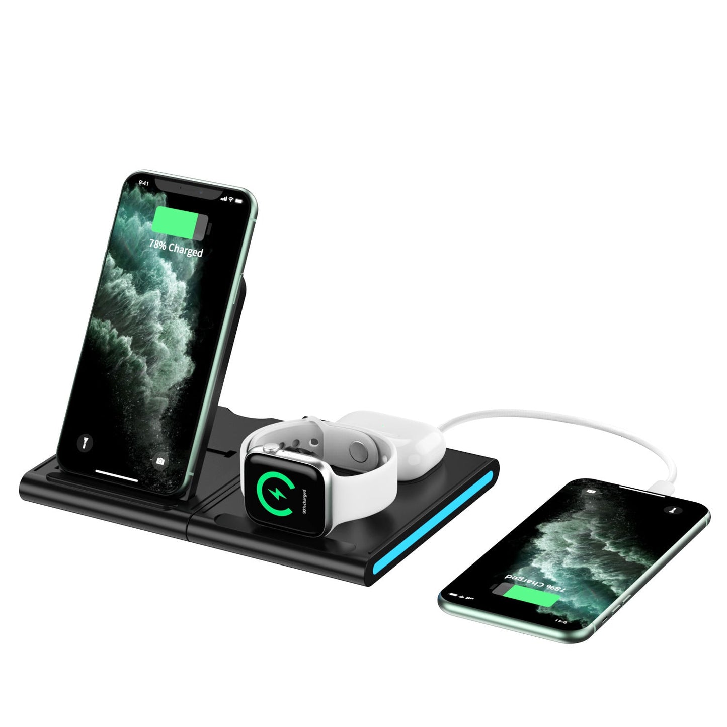 Folding Wireless Charging Detachable Wireless Charging Stand - Krosscanada