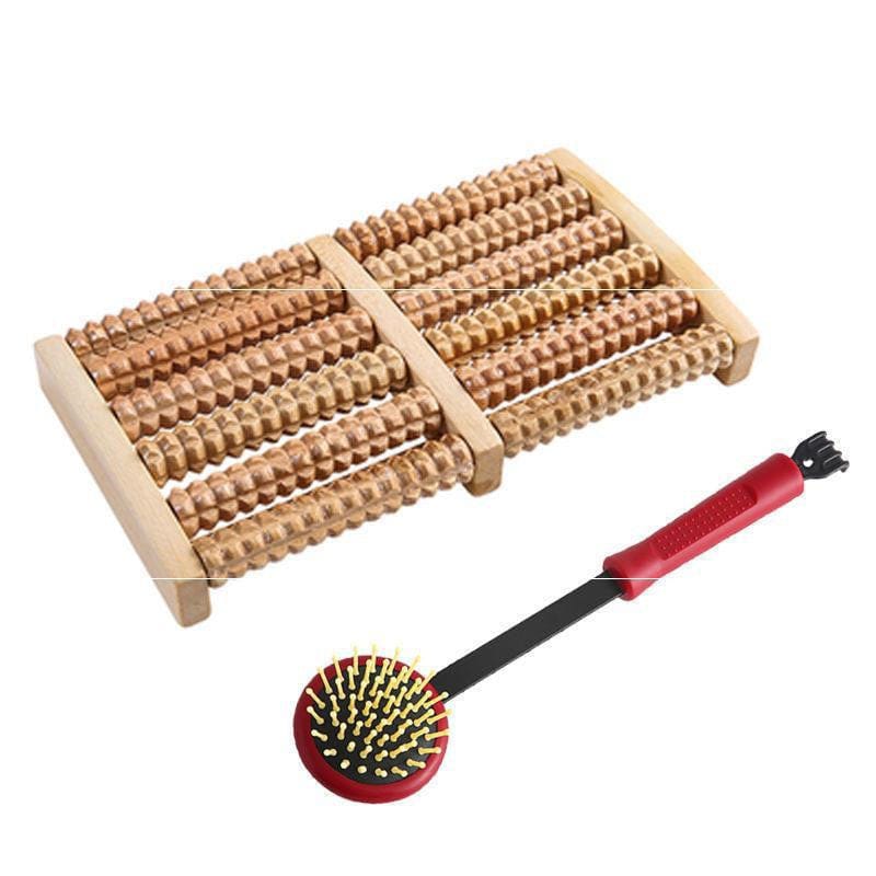Foot Sole Foot Massager Wooden Roller Type Solid Wood - Krosscanada