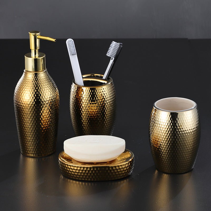 Four - piece ceramic wash bathroom bathroom set - Krosscanada