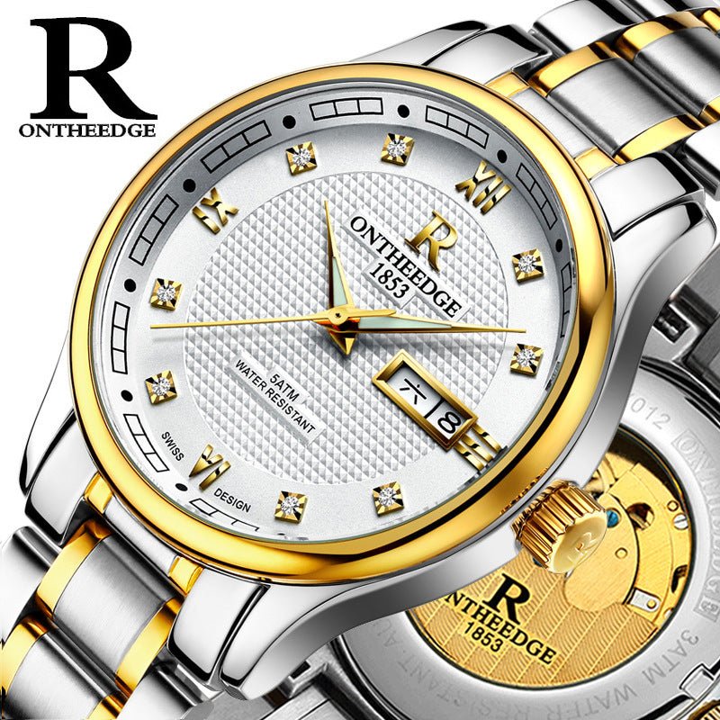 Genuine Rui edge watches men's automatic mechanical watches business men's watch luminous hollow water - proof fine steel - Krosscanada