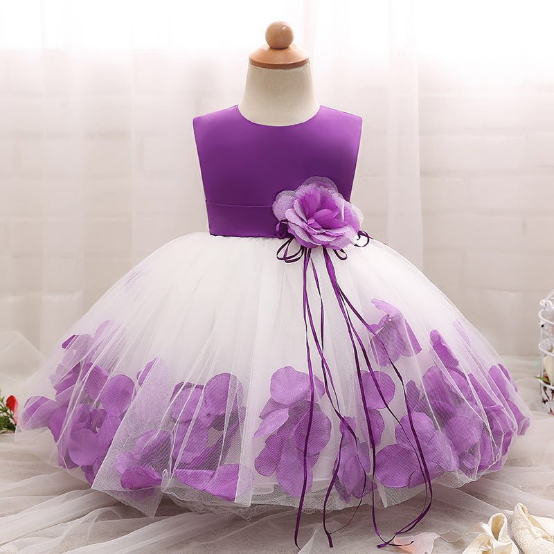Girl dress, baby princess dress dress, petal full moon baby skirt - Krosscanada
