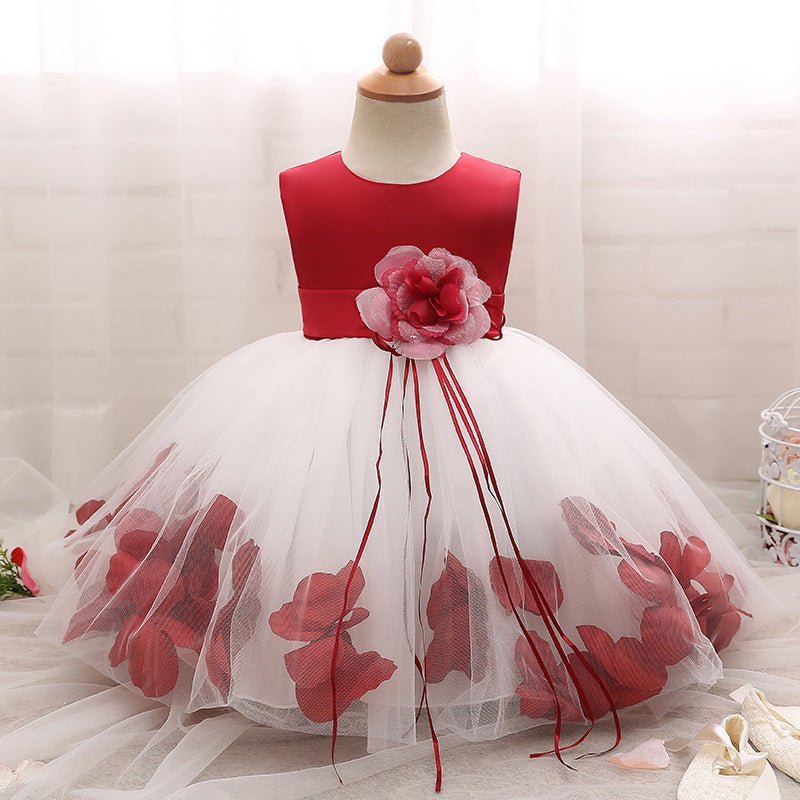 Girl dress, baby princess dress dress, petal full moon baby skirt - Krosscanada